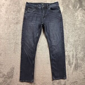 Outpost Makers Men 32x30 Slim Straight Jeans Dark Indigo Stretch Denim